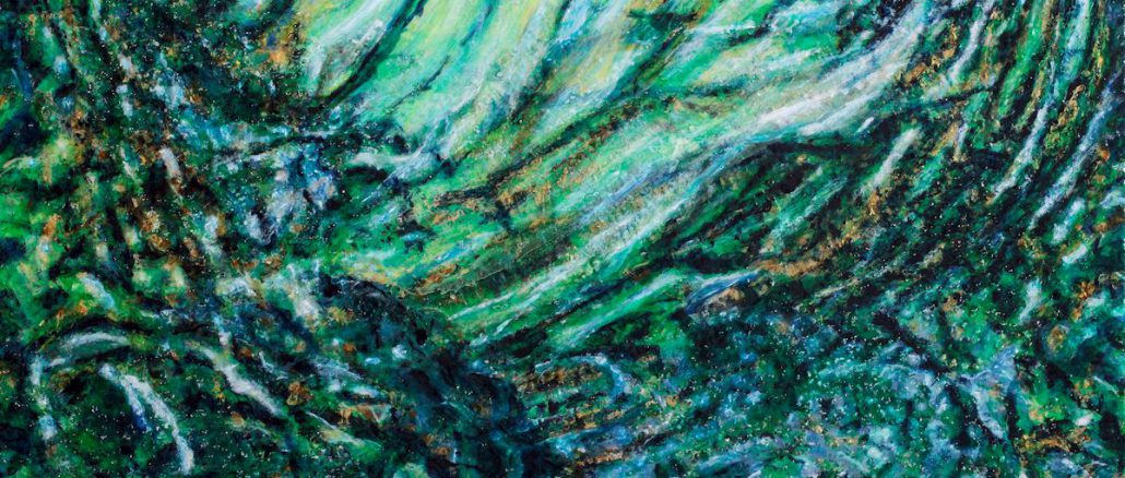 Acrylbild, grün
