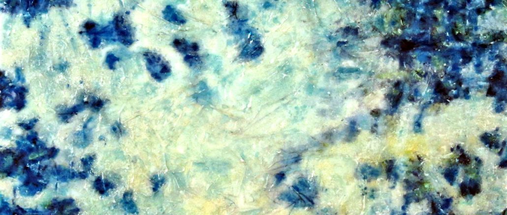 Acrylbild blau - weiß eisig