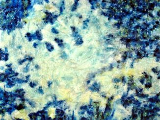 Acrylbild blau - weiß eisig