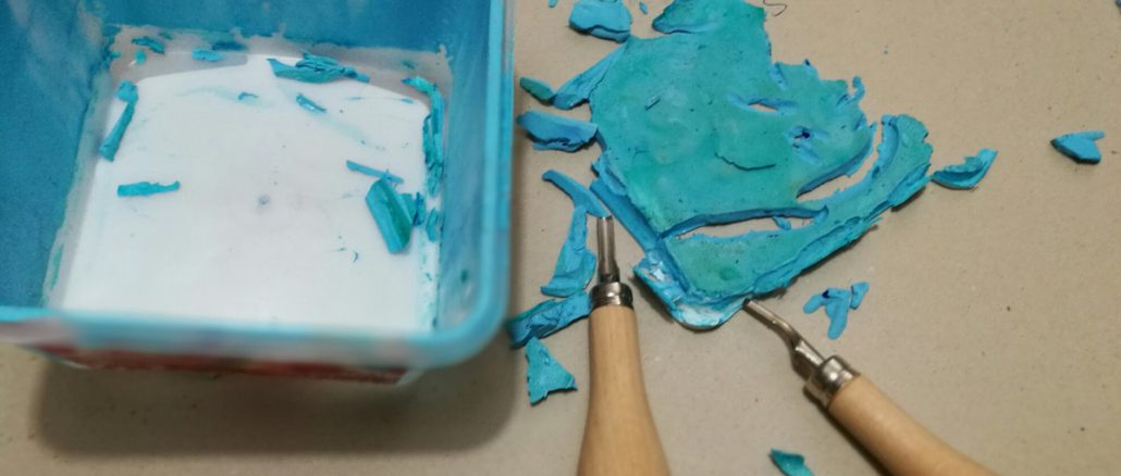Sharing Memories Making-of Eingetrocknete Acrylpaste